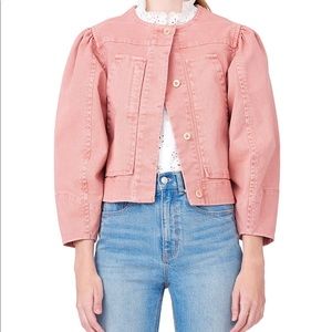 REBECCA TAYLOR GARMENT-DYED TWILL JACKET